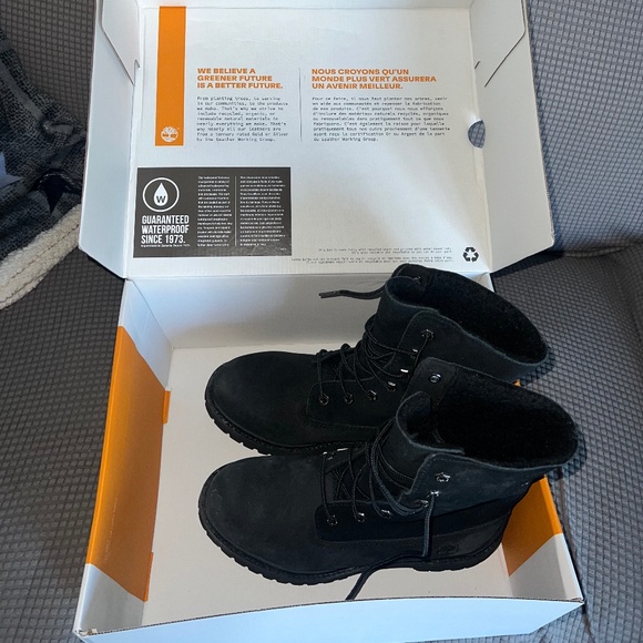 New TIMBERLAND AUTHENTIC WP FLEECE FOLD DOWN BLACK NUBUCK - Picture 1 of 7